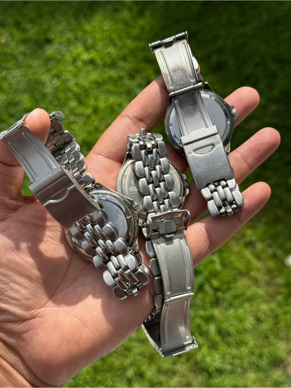 Fossil vintage three blue watch lot
